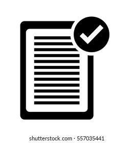 document with check mark icon image vector illustration design 