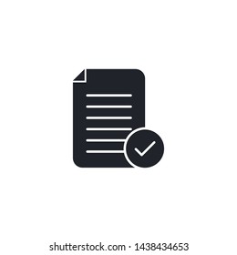 Document With a Check Mark Icon Vector Illustration Eps