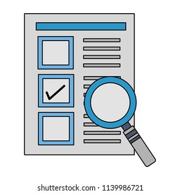 document check mark magnifying glass