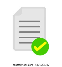 document with Check mark sign icon