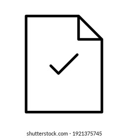 document with Check mark sign icon