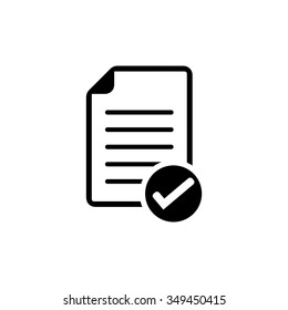 Document With Check Mark Sign Icon