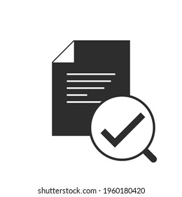 Document With Check Mark. Vector Illustration