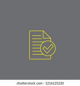 Document Checked vector icon