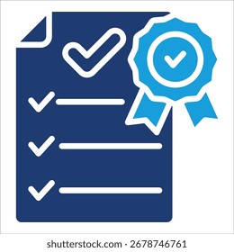 Document Checklist Icon Element For Design