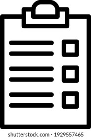 Esquema del icono de la lista de verificación de documentos para el sitio web de comercio electrónico