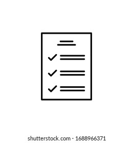 Document, checklist icon vector image. Can also be used for e-commerce. Suitable for mobile apps, web apps and print media.