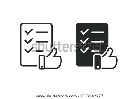Document checklist with like icon. Illustration vector