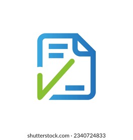 Document checklist logo vector image
