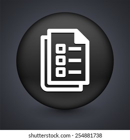 Document Checklist on Black Round Button