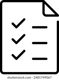 Document Checklist, simple vector illustration editable stroke.