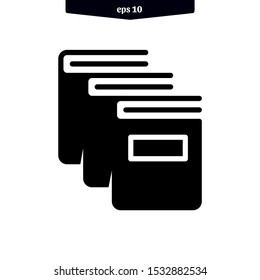 Document clip board paper glyph icon vector illustration logo template. eps10