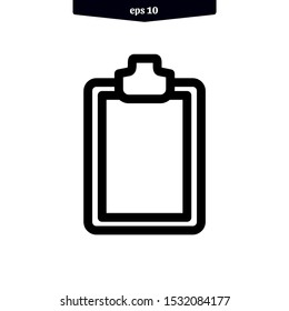 Document clip board paper icon vector illustration logo template. eps10
