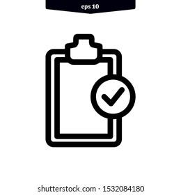 Document clip board paper icon vector illustration logo template. eps10