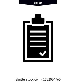 Document clip board paper icon vector illustration logo template. eps10