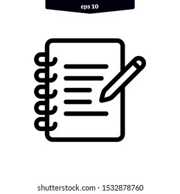 Document clip board paper outline icon vector illustration logo template. eps10