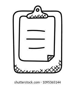 
Document with clipboard, agenda concept
