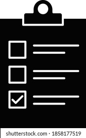 Document clipboard business and technology icon.