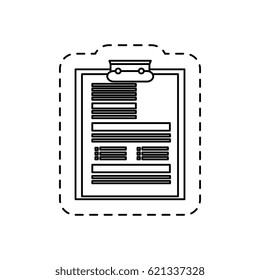 document clipboard isolated icon