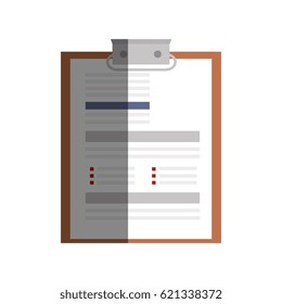 document clipboard isolated icon