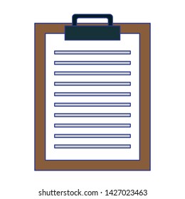 Document clipboard report symbol isolated vector illustration graphic design