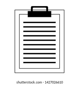 Document clipboard report symbol isolated vector illustration graphic design