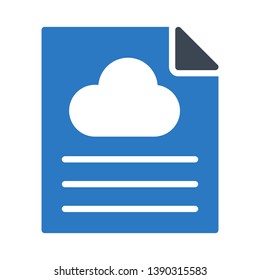 document cloud glyph double color icon