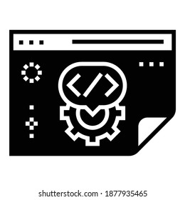 Document Code Programming Social Options Flat Icon Isolated On White Background