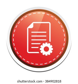 document with Cog icon