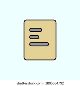 document color vector icon, vector illustration