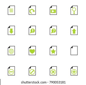document color vector icons for web and user interface design
