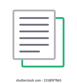 document colour line vector icon