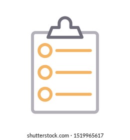 document colour line vector icon