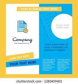 Document Company Brochure Template. Vector Busienss Template