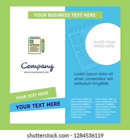 Document  Company Brochure Template. Vector Busienss Template