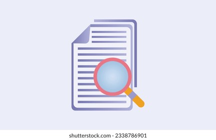 Document compliance control icon, result assessment review, financial audit.on white background.Vector Design Illustration.