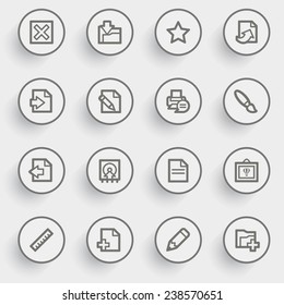 Document contour icons on buttons.