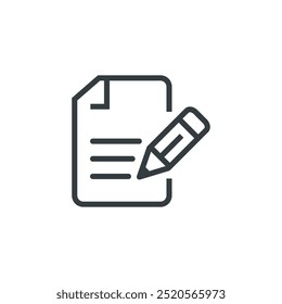 Document contract agreement pen write sign icon, vector illustration