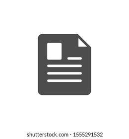 Document or contract glyph icon