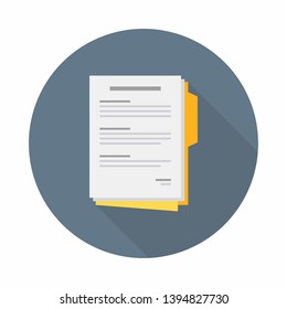 Document, Contract papers, Report, Agreement, Vector, Flat icon