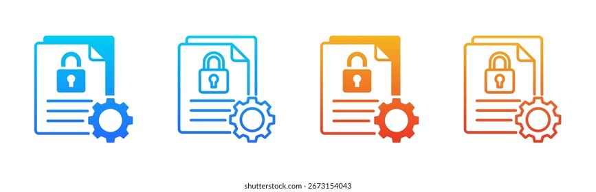 Document Control icon sheet multiple style collection