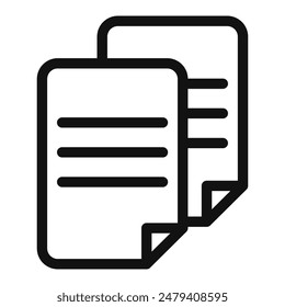 Document Copy Icon Ideal for File Duplication and Management