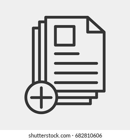 Document copy icon illustration isolated vector sign symbol