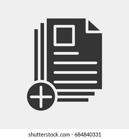 Document copy icon illustration isolated vector sign symbol