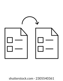 document copy icon, vector best line icon.