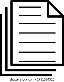 Document copy icon vector. Copy paper icon vector. Report icon vector.