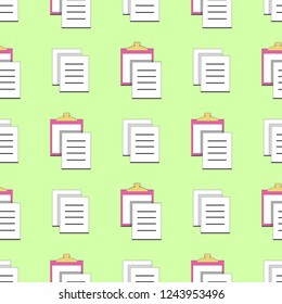 document, copy, paste icon or symbol object seamless pattern, vector illustrator