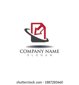 Document creative logo company icon template design vector 