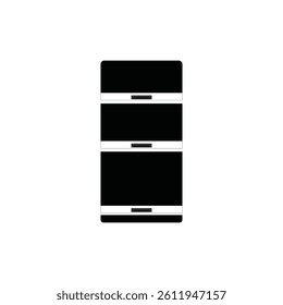 Document Cupboard icon silhouette simple design template