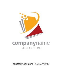 Document Data Processing Vector Logo Template